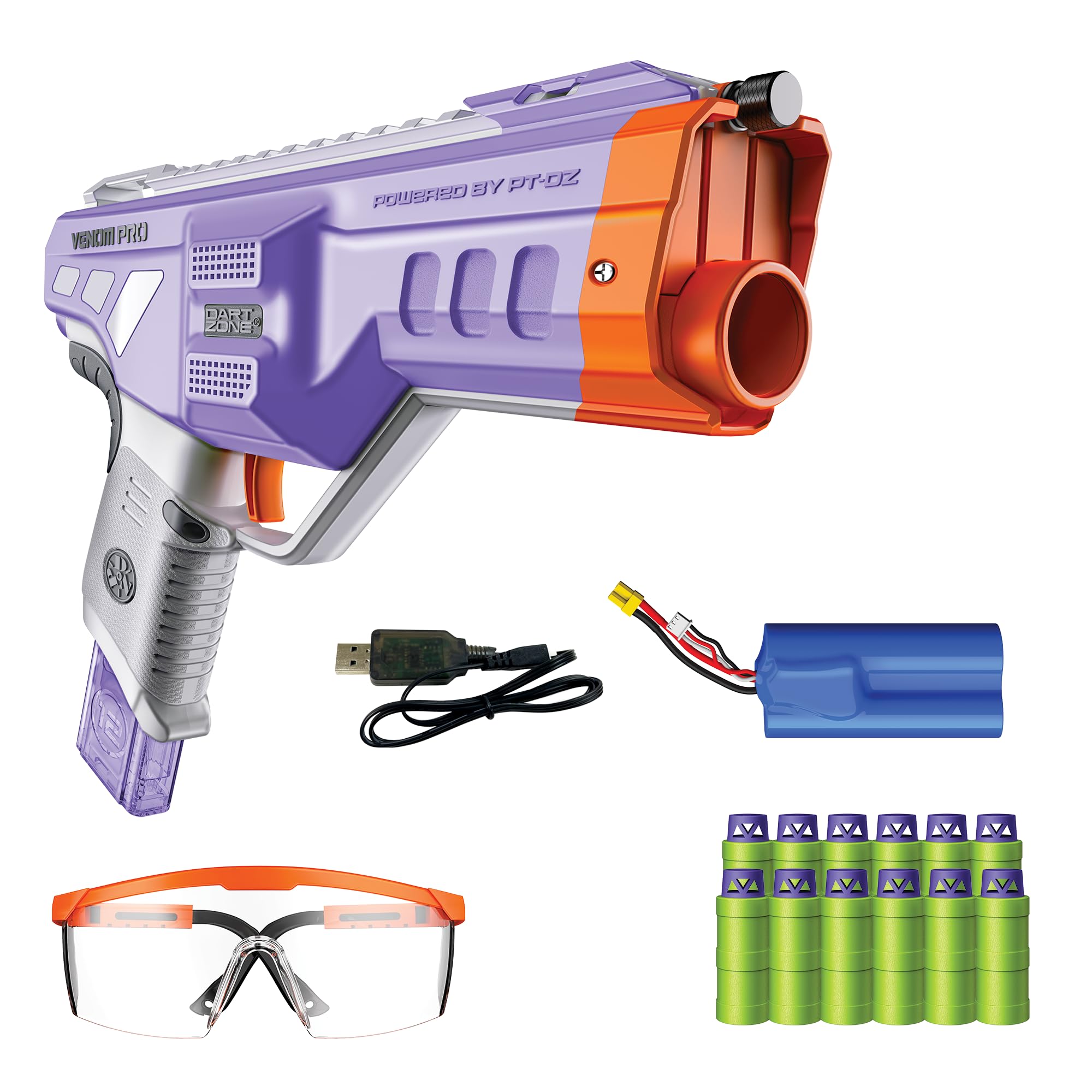 Amazon.com: Dart Zone Venom Pro Full-Auto Motorized Foam Dart